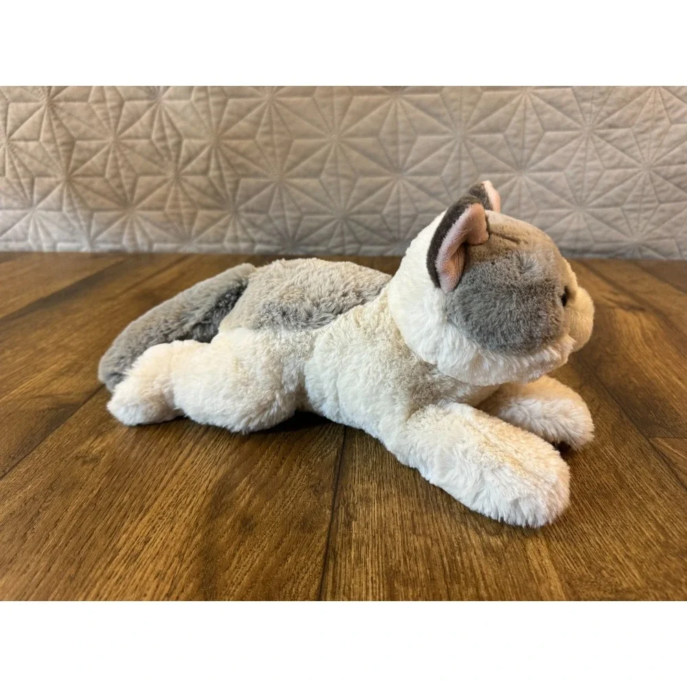 Aurora Flopsie Gray White Cat Kitten 12 Inch Stuffed Animal Plush 2023 Realistic